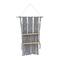 Gray Cotton Handmade 2 Shelves Macrame Wall Shelf 25" x 6" x 47"